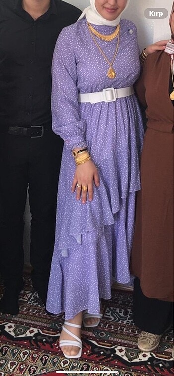 Diğer Melike tatar mor şifon davet elbise