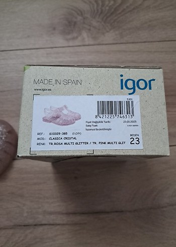 Pembe Simli Kız Çocuk Sandalet igor - Görsel 7