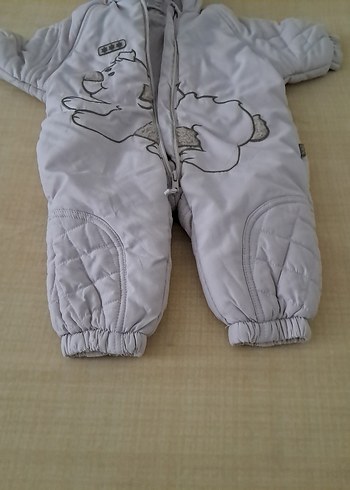 Gri Fermuarlı Bebek  Tulumu - Görsel 8