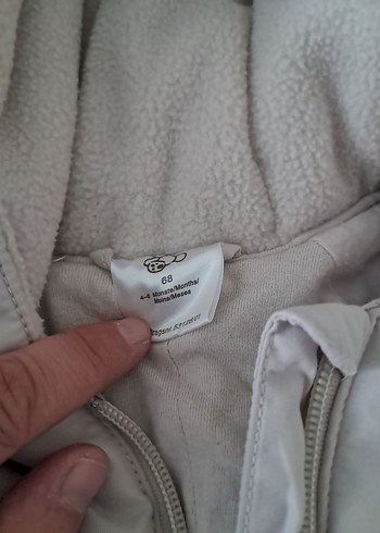 Gri Fermuarlı Bebek  Tulumu - Görsel 3