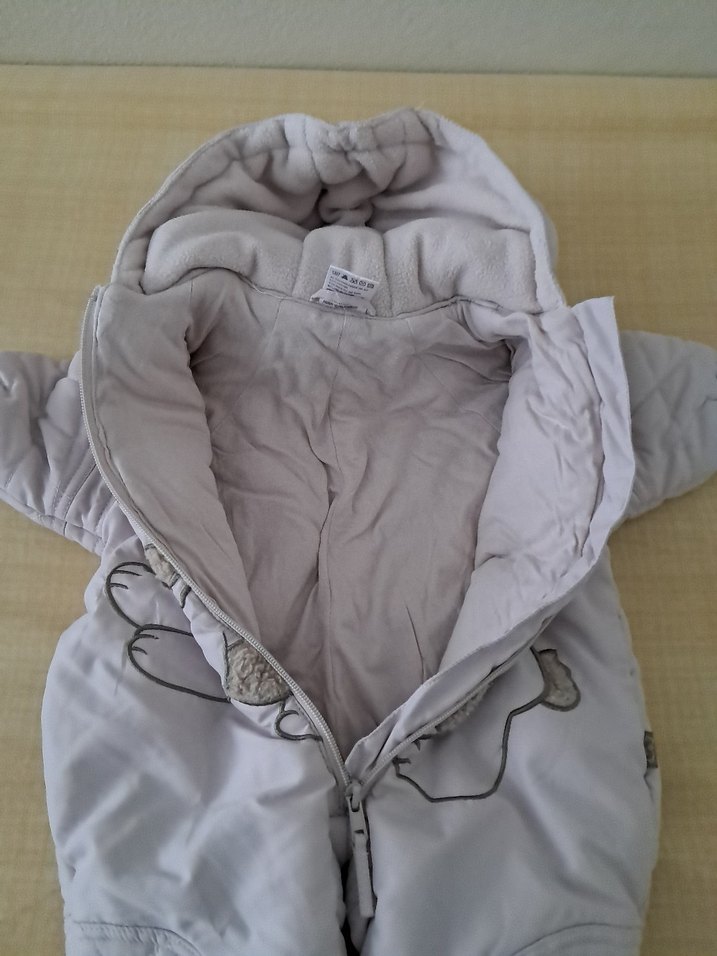 Gri Fermuarlı Bebek  Tulumu - Görsel 5