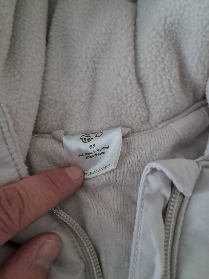 Gri Fermuarlı Bebek  Tulumu - Görsel 3