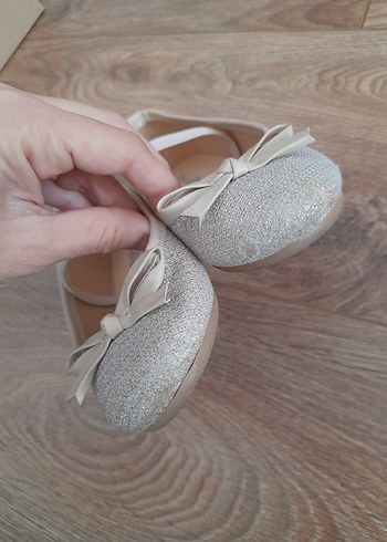 Kız Çocuk Gri Simli Fiyonklu Babet - Görsel 3