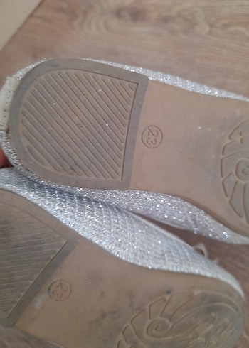 Kız Çocuk Gri Simli Fiyonklu Babet - Görsel 4