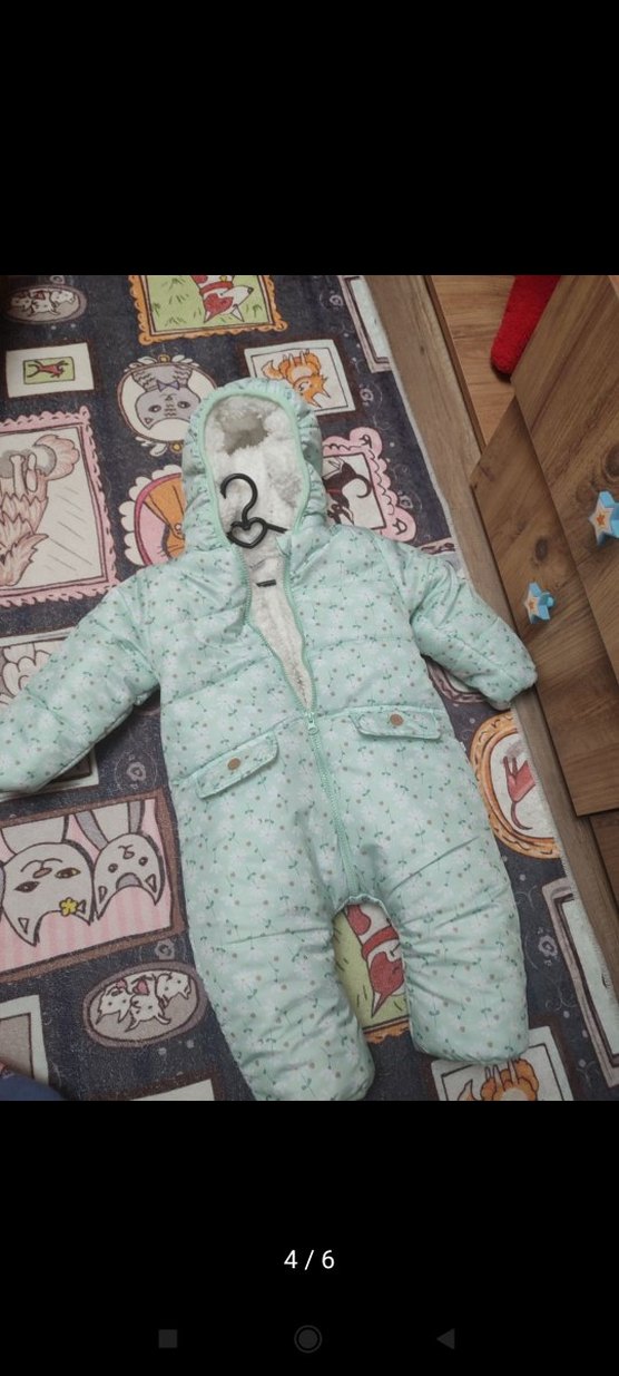 Turkuaz Bebek Kız Tulumu Fermuarlı - Görsel 3