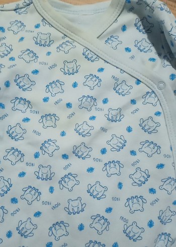 Mavi Uzun Kollu Bebek Çıtçıtlı Body - Görsel 2