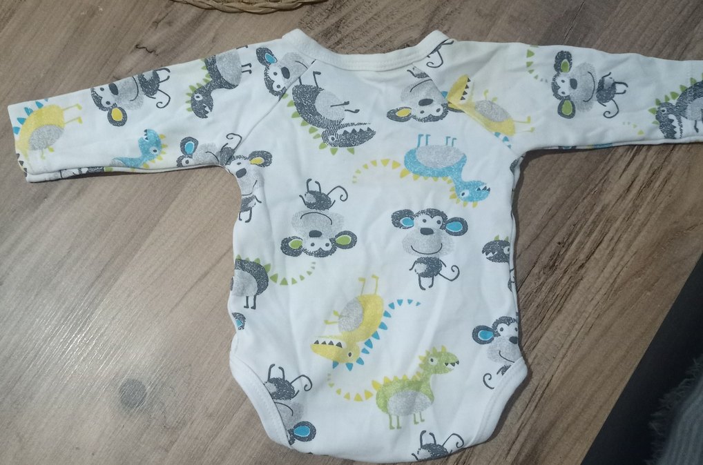 Renkli Baskılı Bebek Erkek Body, Uzun Kollu - Görsel 2