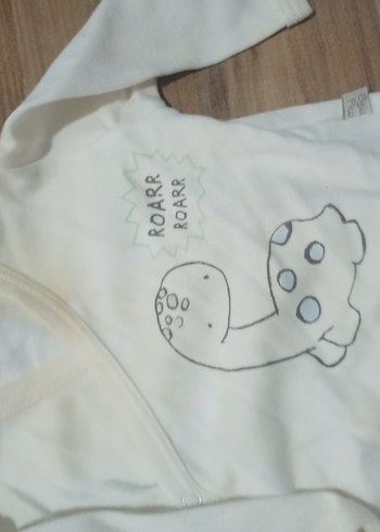 Uzun Kollu Beyaz Pamuklu Bebek Body - Görsel 4