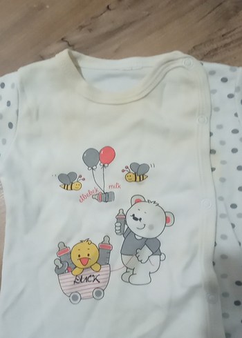 Beyaz Gri Noktalı Baskılı Çocuk Sweatshirt - Görsel 2