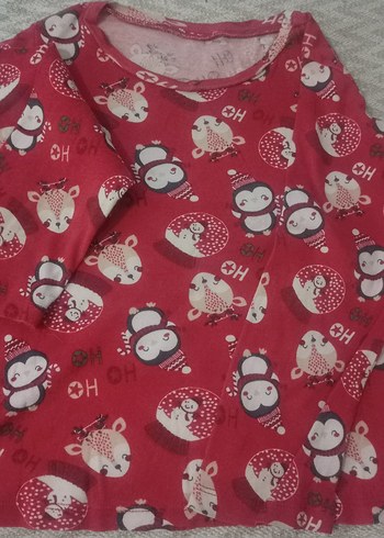 Çocuklar için renkli baskılı kırmızı üst - Görsel 3