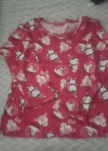 Çocuklar için renkli baskılı kırmızı üst - Görsel 6