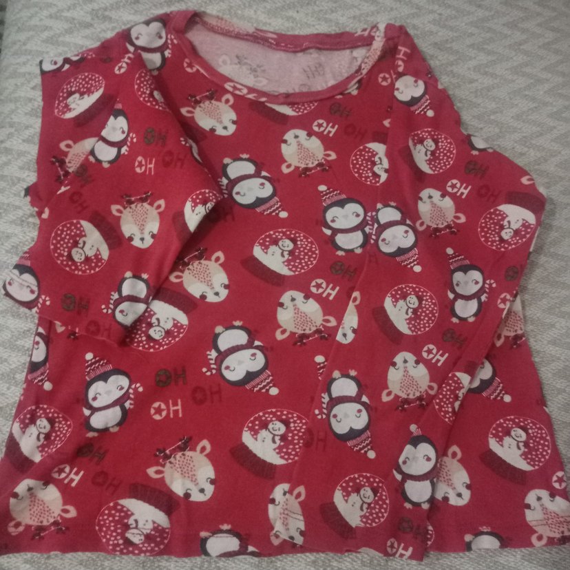 Çocuklar için renkli baskılı kırmızı üst - Görsel 4