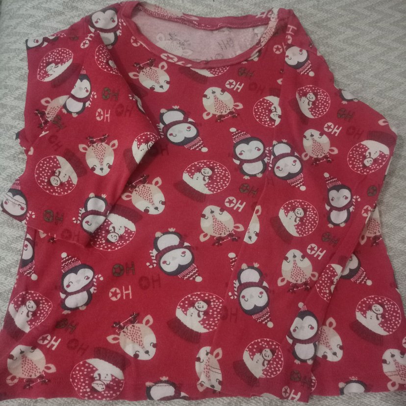 Çocuklar için renkli baskılı kırmızı üst - Görsel 3