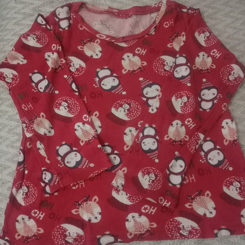 Çocuklar için renkli baskılı kırmızı üst - Görsel 5