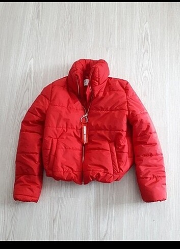 Mont şişme mont kırmızı mont