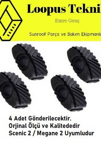 Scenic 2 ve Scenic 3 / Megane 2 Sunroof Bademi 1 Takım 