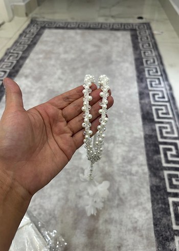 İnci İşlemeli lohusa tavı ve terliği - Görsel 6