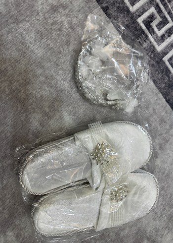 İnci İşlemeli lohusa tavı ve terliği - Görsel 3