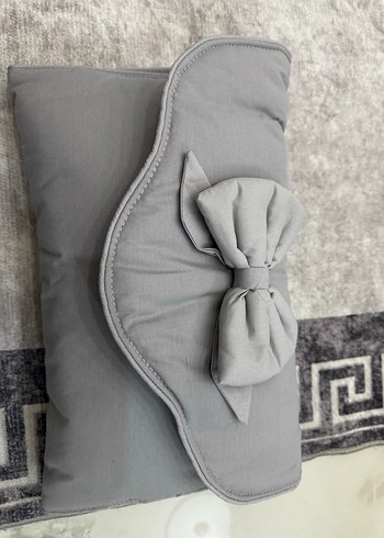 Gri Yıldız Desenli Bebek arabası ve Puset minderi - Görsel 6