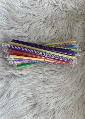 Renkli Parti Pipetleri jelatinli 50 adet - Görsel 11