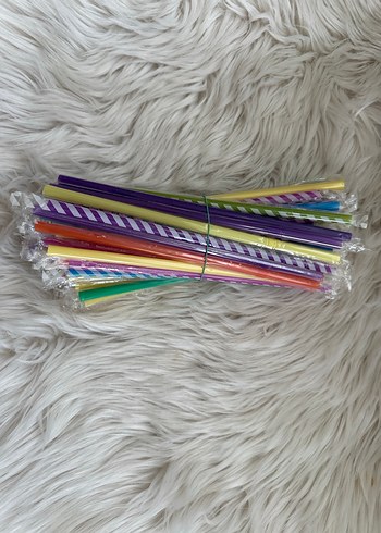 Renkli Parti Pipetleri jelatinli 50 adet - Görsel 4