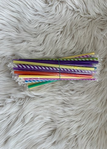 Renkli Parti Pipetleri jelatinli 50 adet - Görsel 8