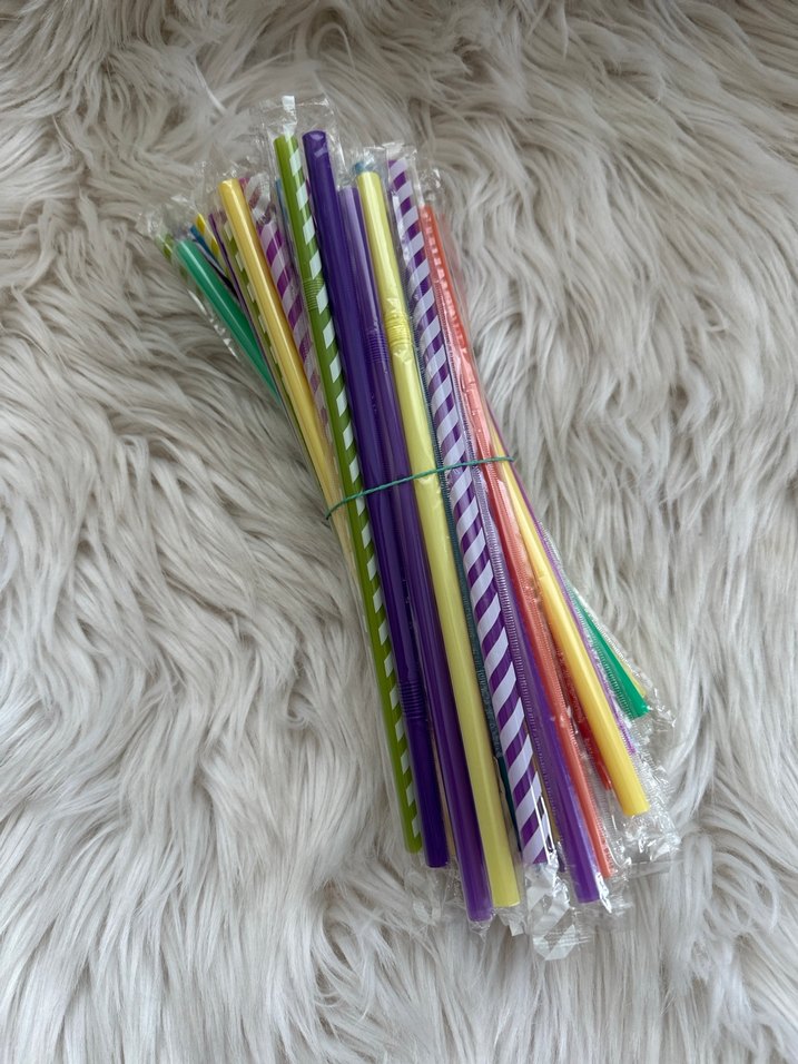 Renkli Parti Pipetleri jelatinli 50 adet - Görsel 2