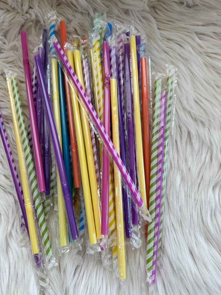 Renkli Parti Pipetleri jelatinli 50 adet - Görsel 5