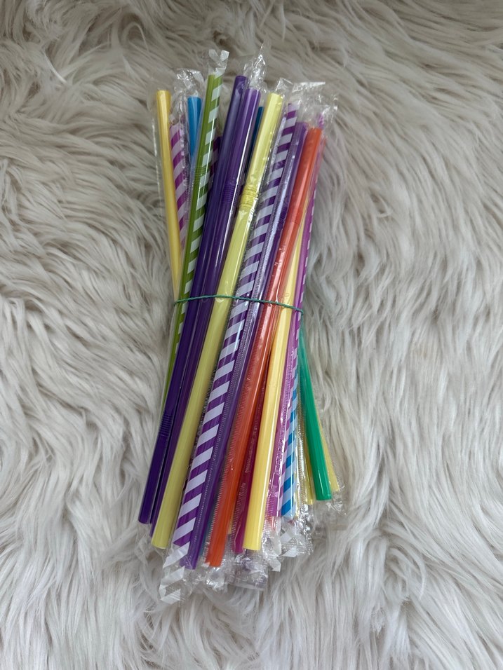 Renkli Parti Pipetleri jelatinli 50 adet - Görsel 3