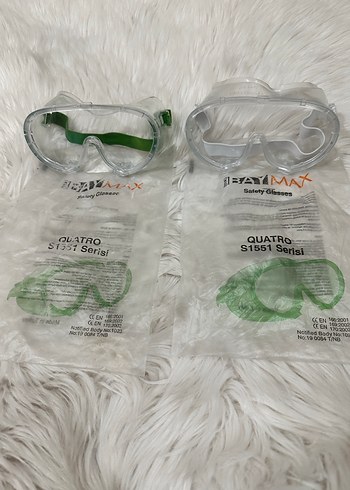 Şeffaf Beyaz Yüzücü veya koruyucu Gözlük 2 adet - Görsel 7