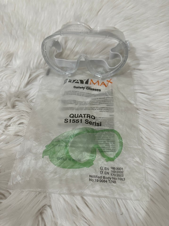 Şeffaf Beyaz Yüzücü veya koruyucu Gözlük 2 adet - Görsel 3