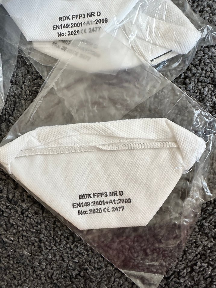Beyaz FFP3, ventilsiz, toz, covid gibi farklı alanlarda maske - Görsel 2