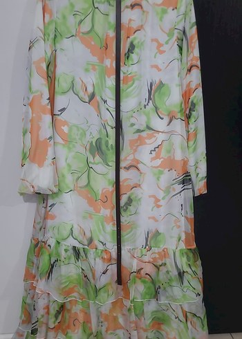 Bohem Çok Renkli Uzun Salaş Kadın Elbise - Görsel 2