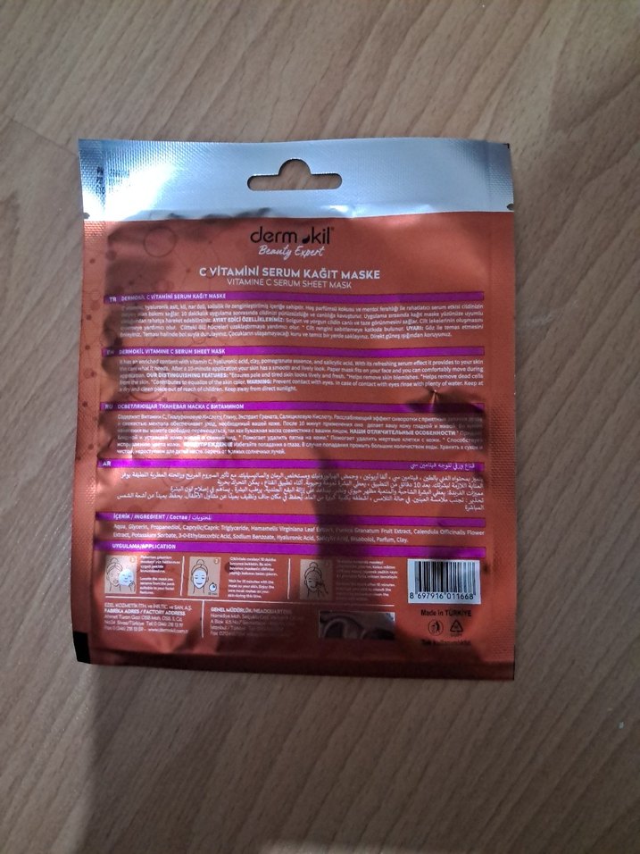 Dermokil C Vitamini Serum Kağıt Maske - Görsel 2