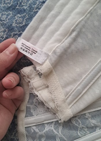 Je Jardin Beyaz Vintage Bohem Midi Büstiyer - Görsel 6