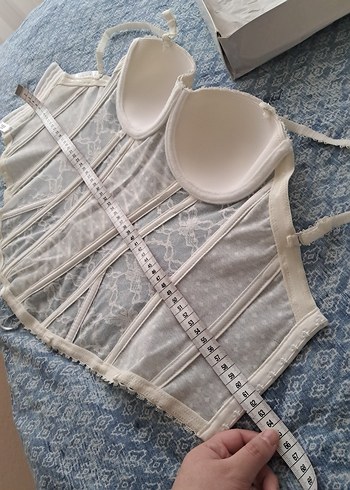 Je Jardin Beyaz Vintage Bohem Midi Büstiyer - Görsel 9