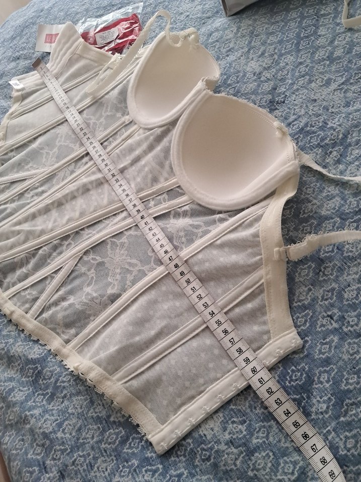 Je Jardin Beyaz Vintage Bohem Midi Büstiyer - Görsel 3