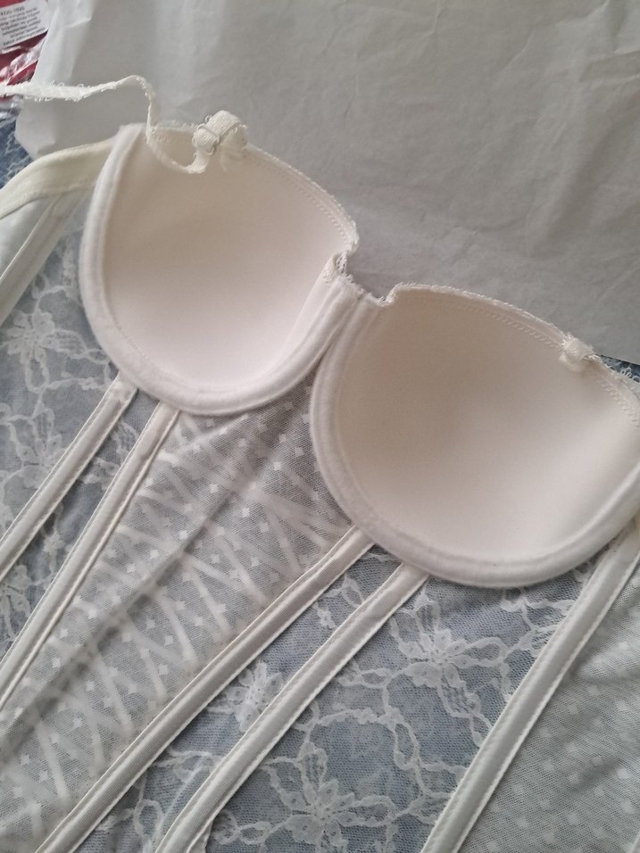 Je Jardin Beyaz Vintage Bohem Midi Büstiyer - Görsel 2