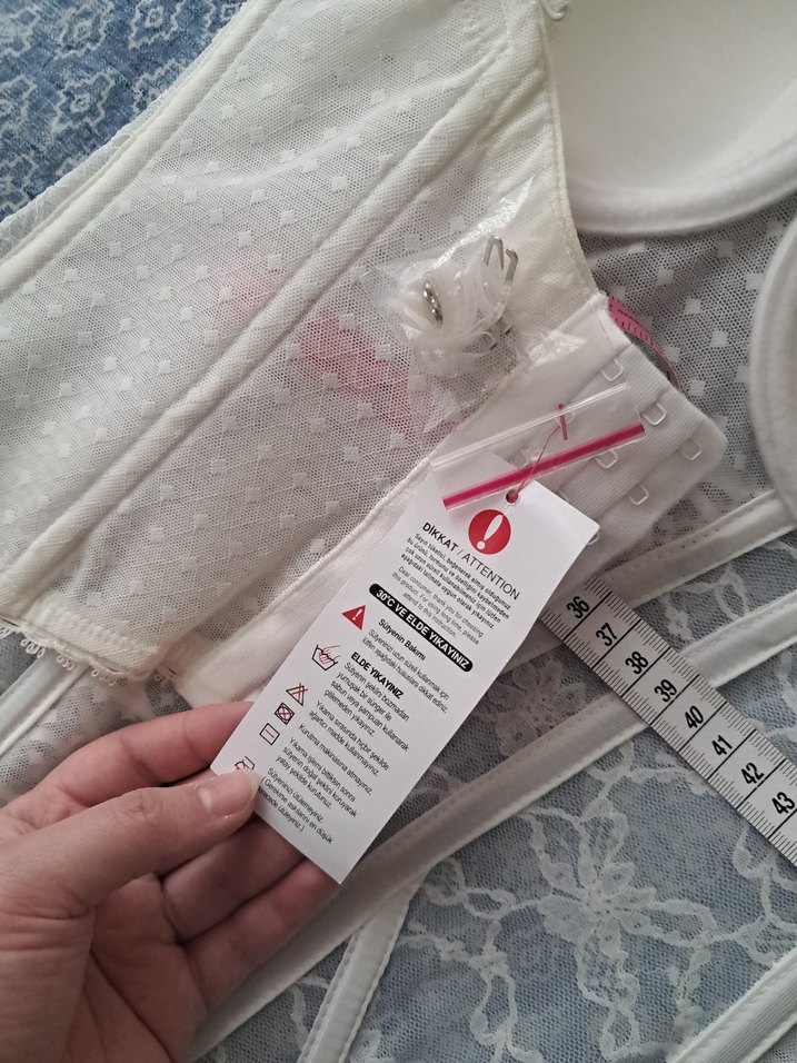 Je Jardin Beyaz Vintage Bohem Midi Büstiyer - Görsel 4