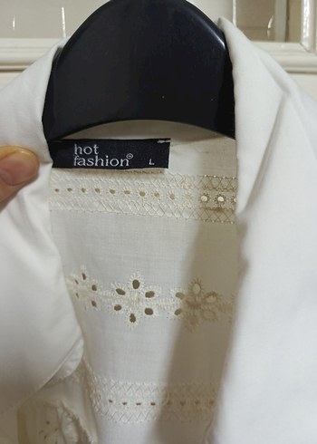 Nakışlı Beyaz Keten Bohem Gömlek - Görsel 4