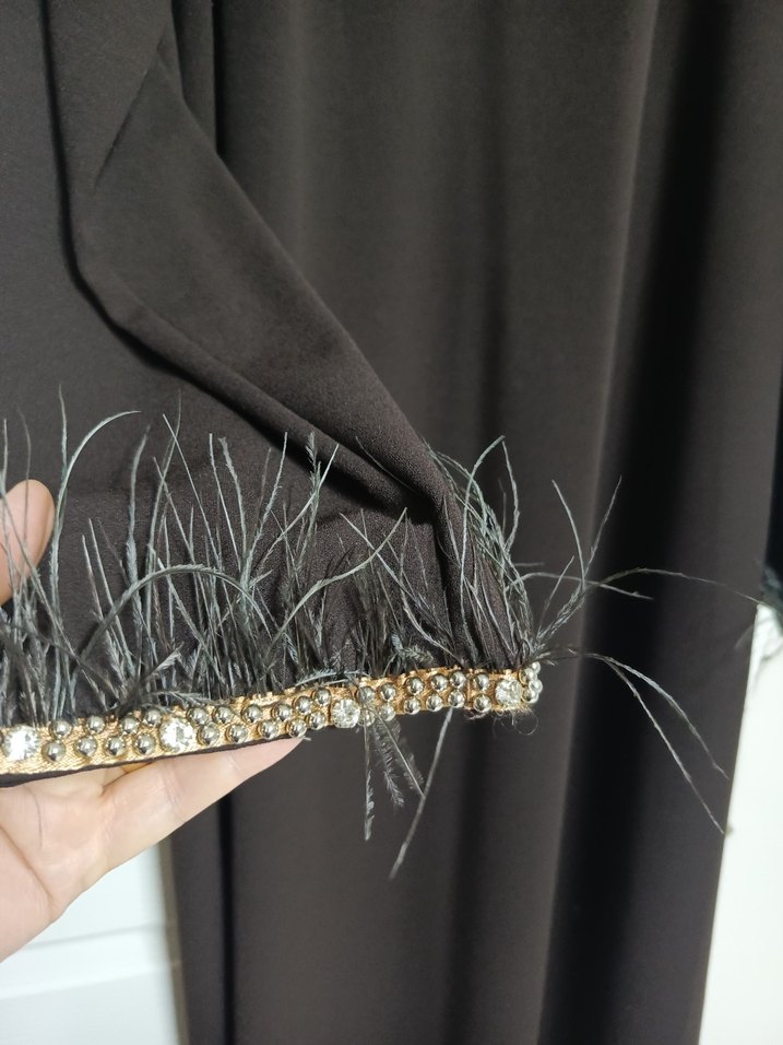 Siyah Püsküllü Uzun Kollu Uzun Elbise - Görsel 2