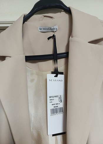 Bej Kadın Mini Blazer Ceket takim - Görsel 4