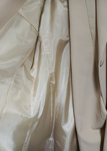 Bej Kadın Mini Blazer Ceket takim - Görsel 2