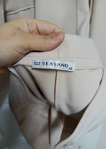 Bej Kadın Mini Blazer Ceket takim - Görsel 5