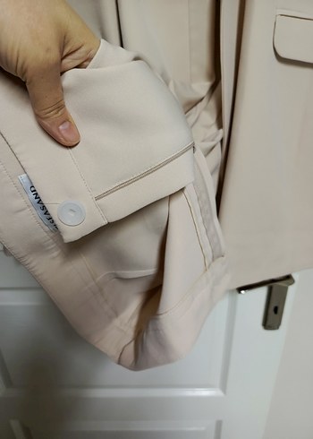 Bej Kadın Mini Blazer Ceket takim - Görsel 3