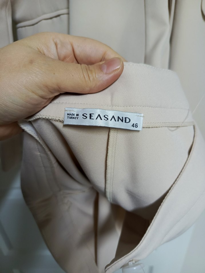 Bej Kadın Mini Blazer Ceket takim - Görsel 5