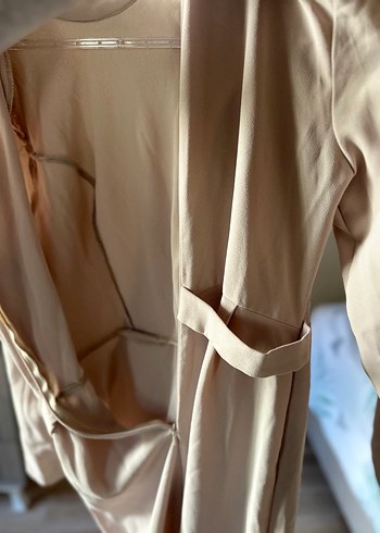 Bej uzun Kadın Elbise - Görsel 4