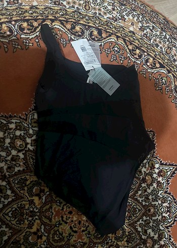 Yılan Desenli Siyah Uzun Mayo - Görsel 5