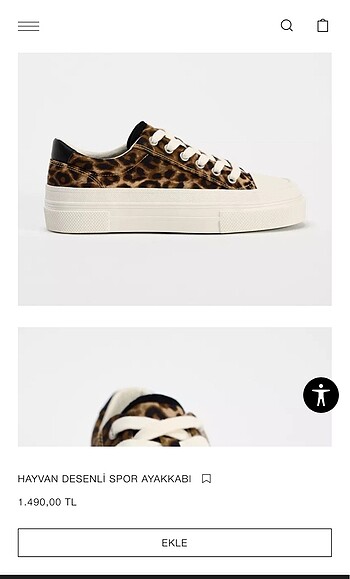 Orj zara leopar ayakkabı