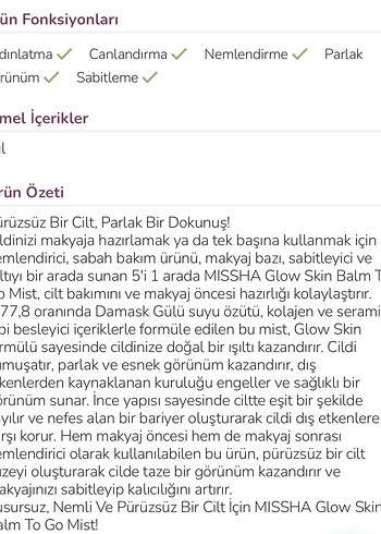 MISSHAGlow Skin Balm To Go Mist - Görsel 2